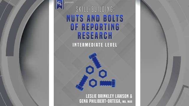 Course Enrollment: PD-208 Skill-Building: Nuts and Bolts of Reporting Research