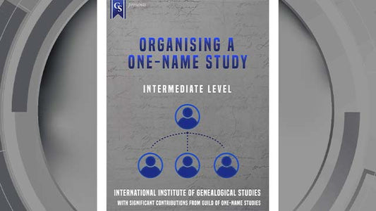 Course Enrollment: DG-201 Organising a One-Name Study